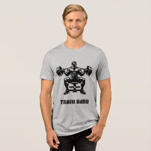 Bouw harder Bodybuilder Grafische Gym T-shirt