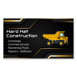 Bouw Helm Constructie Werk Dump Truck Magnetisch Visitekaartje
