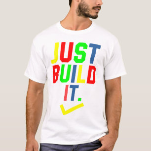 Bouw het gewoon Master Builder Building Block Boys T-shirt
