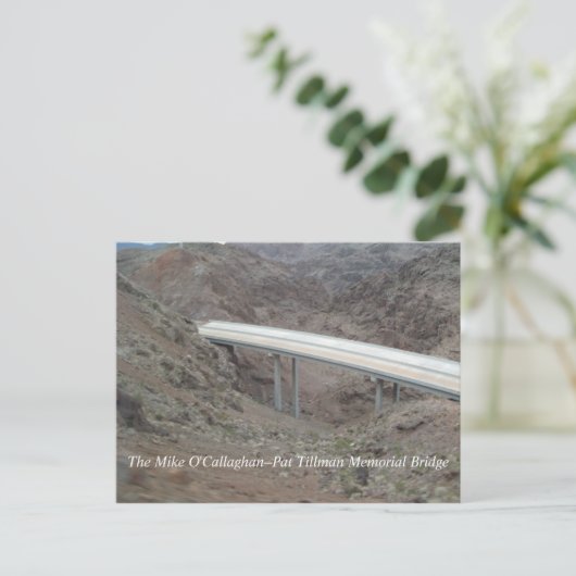 Bouw Hoover Dam Bypass Bridge Briefkaart (Staand voorkant)