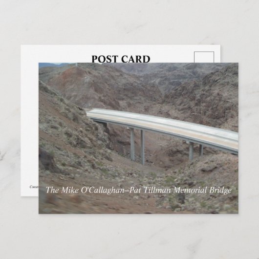 Bouw Hoover Dam Bypass Bridge Briefkaart (Voorkant / Achterkant)