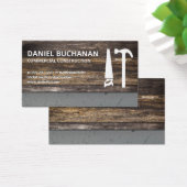 Bouw | Hout, gecrateerd metaal Visitekaartje (Bureau)