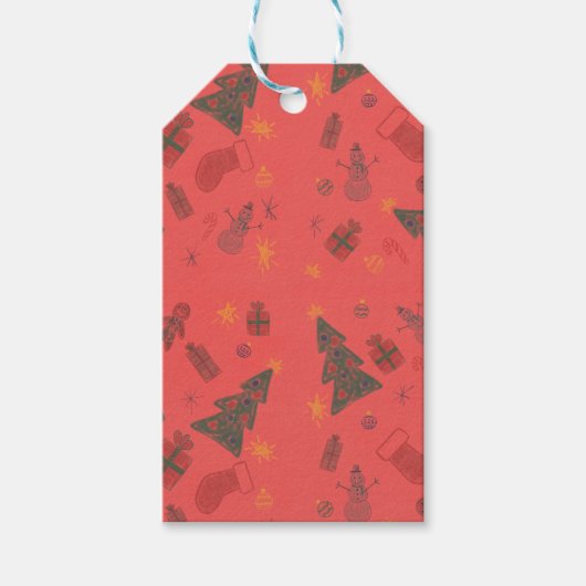 Bouw inpakpapier cadeaulabel (Voorkant)