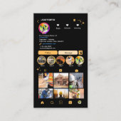 Bouw Instagram Peach | QR-code Visitekaartje (Voorkant)