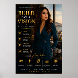 Bouw Je Visie – Motiverende Kantoorposter voor Dir Poster