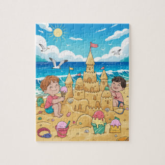 Bouw je Zandkasteel Strandpuzzel Legpuzzel