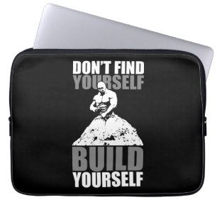 Bouw jezelf - Bodybuilding Workout Motivatie Laptop Sleeve