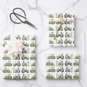 Bouw Kinder 1e verjaardag Inpakpapier Vel