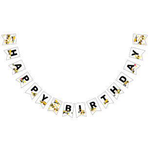 Bouw Kinder Happy Birthday Party Vlaggetjes