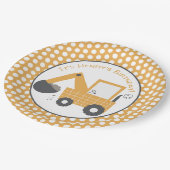 Bouw Little Digge Verjaardag Papieren Bordje (Gekanteld)