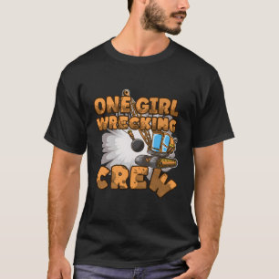 Bouw Meisje Graafmachine Vrachtwagen Bouwplaats T-shirt