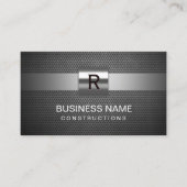 Bouw Metaal Monogram Professioneel Visitekaartje (Voorkant)