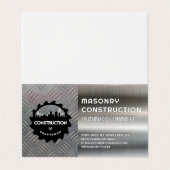 Bouw | Metaal | Staal Visitekaartjes (Buitenkant ongevouwen)