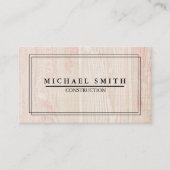 Bouw Moderne & Minimale Houten Textuur Visitekaartje (Voorkant)