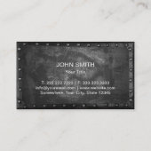 Bouw  monogram Rusty Black Metal Visitekaartje (Achterkant)