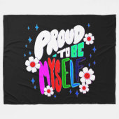 Bouw om mezelf te zijn, kleuren, bloemen, groot fleece deken (Voorkant (Horizontaal))