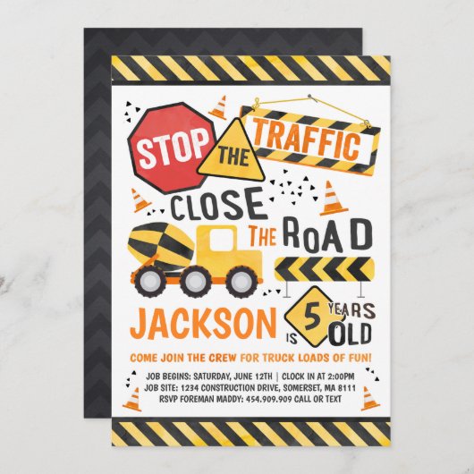 Bouw op de dag van de uitnodiging (Voorkant / Achterkant)