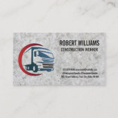 Bouw | Pictogram voor Logo van vrachtwagens Afsprakenkaartje (Voorkant)