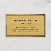 Bouw Professioneel Modern Goud Hout #3 Visitekaartje (Achterkant)