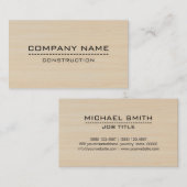 Bouw Professioneel Modern Hout Visitekaartje (Voorkant / Achterkant)