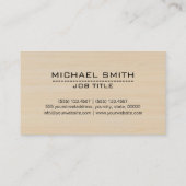 Bouw Professioneel Modern Hout Visitekaartje (Achterkant)