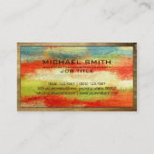 Bouw Professioneel Modern Kleurrijk Hout #2 Visitekaartje (Achterkant)