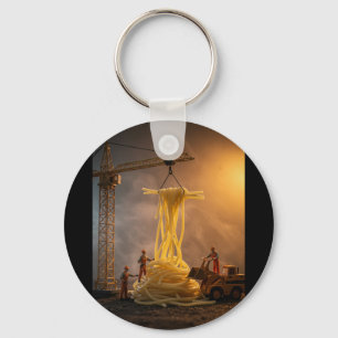 Bouw Spaghetti Sticker Sleutelhanger