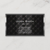 Bouw Staal Grens Monogram Luxe Zwart Visitekaartje (Achterkant)