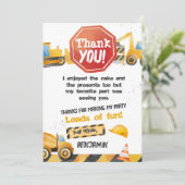 Bouw, stortplaatsvrachtwagen dank u kaart (Staand voorkant)