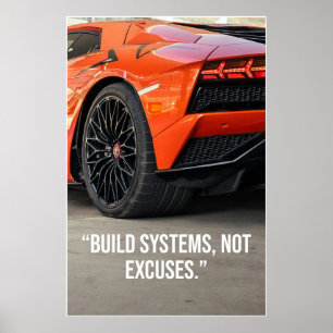 Bouw Systemen Niet Uitvluchten Auto Quote Poster