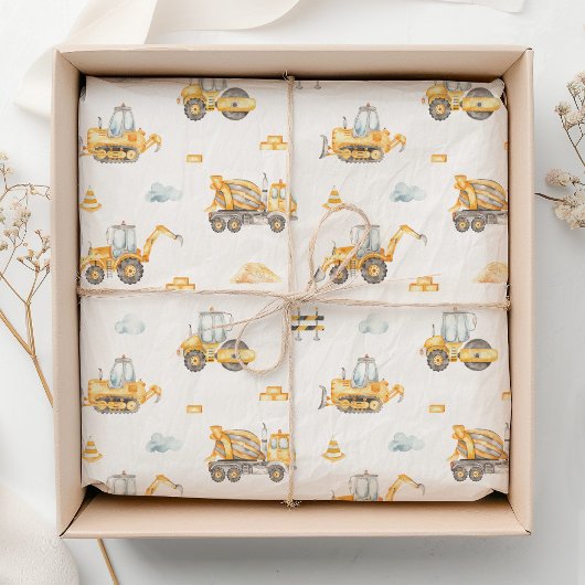 Bouw Thema Gift Tissuepapier