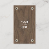 Bouw Timmerman Hout Logo QR Code Sociaal Visitekaartje (Achterkant)