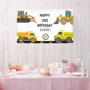 Bouw Truck Verjaardag Party Banner