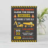 Bouw Uitnodiging, Bouwfeest Verjaardag Kaart (Staand voorkant)