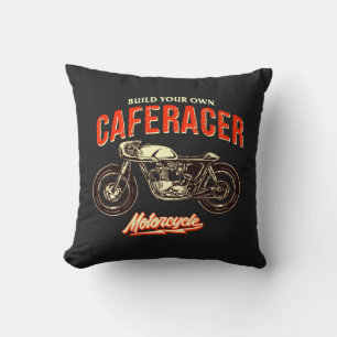 Bouw uw eigen caferacer-motorfiets op zwart kussen