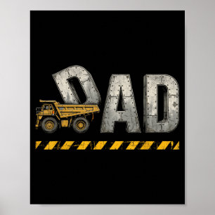 Bouw vader vaderdag vader retro vintage poster