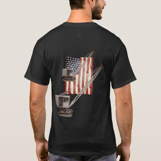 BOUW VAN AMERIKA-EXPLOITANT VAN DE ENGINEER-CRANE T-SHIRT (Achterkant)
