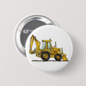 Bouw van backhoe Digger Loader Ronde Button 5,7 Cm (Voorkant /achterkant)
