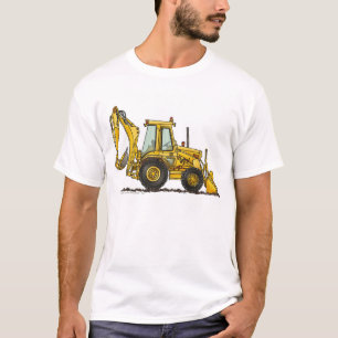 Bouw van backhoe-digitaal lader t-shirt