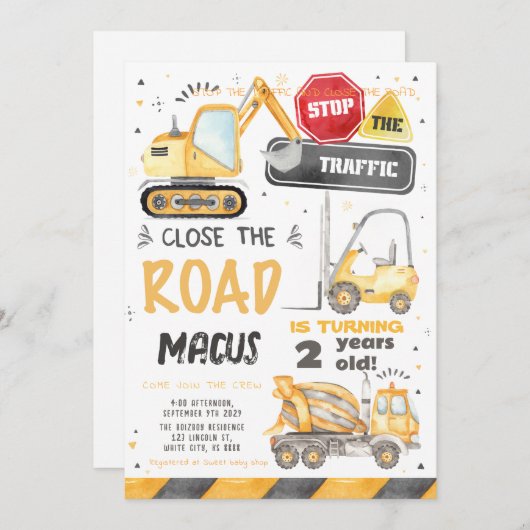 Bouw van de dag kaart (Voorkant / Achterkant)