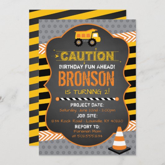 Bouw van de dag van uitnodiging (Voorkant / Achterkant)