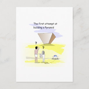 Bouw van de Pyramides Briefkaart