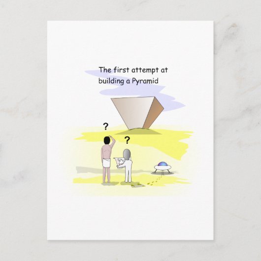 Bouw van de Pyramides Briefkaart (Voorkant)