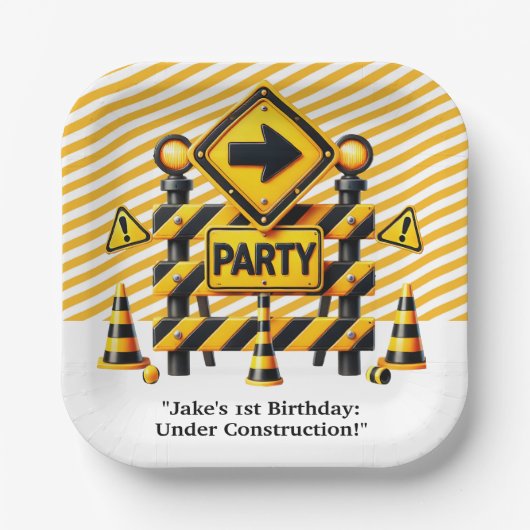 Bouw van de vogeldag papieren bordje (Voorkant)