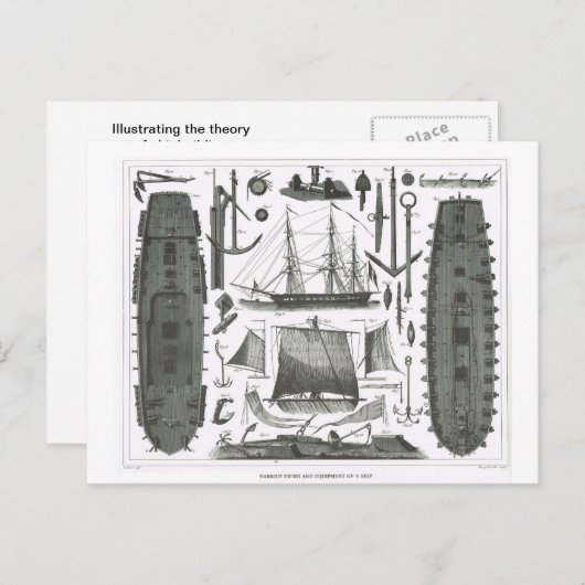 Bouw van een schip briefkaart (Voorkant / Achterkant)