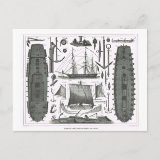 Bouw van een schip briefkaart