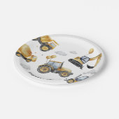 Bouw van een vrachtwagen papieren bordje (Gekanteld)