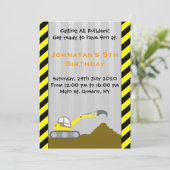 Bouw van graafmachines Vervroegde dag Kaart (Staand voorkant)