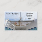 Bouw van jacht en huur van schip visitekaartje (Voorkant)