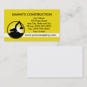 bouw van mechanische graafmachines visitekaartje (Voorkant / Achterkant)